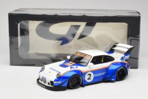 Porsche 911 993 RWB X Liberty Walk Hvid Med Blå GT Spirit 1:18 GT530 Resin — billede 8 af 8