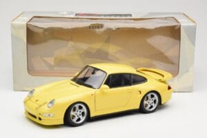 Porsche 911 993 Turbo S Gul UT Models 1:18 27836 Metal — billede 8 af 8