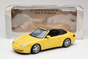 Porsche 911 996 Cabriolet Speed Gul UT Models 1:18 27906 Metal — billede 8 af 8