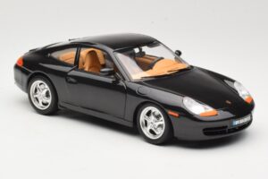 Porsche 911 996 Carrera Sort Bburago 1:18 3385-M2 Metal — billede 6 af 8