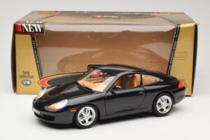 Porsche 911 996 Carrera Sort Bburago 1:18 3385-M2 Metal — billede 8 af 8