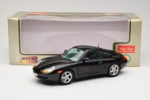 Porsche 911 996 Carrera Sort Sun Star 1:18 1202 Metal — billede 8 af 8