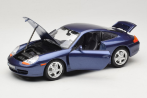 Porsche 911 996 Carrera Blå Bburago 1:18 WAP02100897 Metal — billede 2 af 8