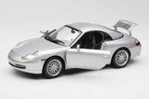 Porsche 911 996 Carrera Cabriolet Sølv Hot Wheels 1:18 213595 Metal — billede 2 af 8