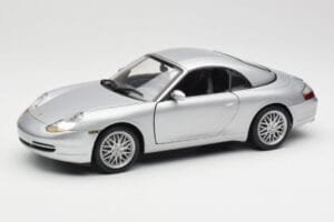 Porsche 911 996 Carrera Cabriolet Sølv Hot Wheels 1:18 213595 Metal