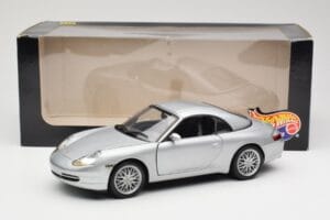 Porsche 911 996 Carrera Cabriolet Sølv Hot Wheels 1:18 213595 Metal — billede 8 af 8