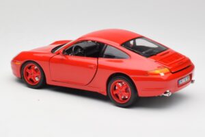 Porsche 911 996 Carrera Rød Begrænset Udgave Bburago 1:18 3385-M1 Metal — billede 7 af 8