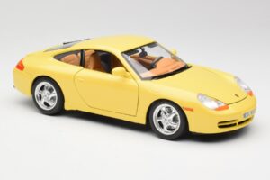 Porsche 911 996 Carrera Gul Bburago 1:18 30085-M1 Metal — billede 6 af 8