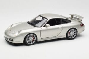 Porsche 911 996 GT3 Sølv Hot Wheels 1:18 C2590 Metal
