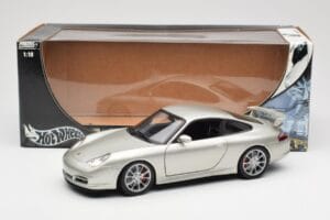 Porsche 911 996 GT3 Sølv Hot Wheels 1:18 C2590 Metal — billede 8 af 8