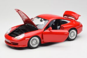 Porsche 911 996 GT3 Strasse Rød Bburago 1:18 30395 Metal — billede 2 af 8