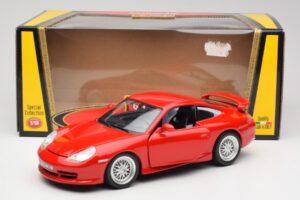 Porsche 911 996 GT3 Strasse Rød Bburago 1:18 30395 Metal — billede 8 af 8