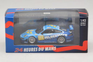 Porsche 911 GT3 R #77 M. Lieb / R. Lietz / W. Henzler 24 Hours of Le Mans 2009 Minichamps 1:43 400096977 Metal — billede 4 af 5