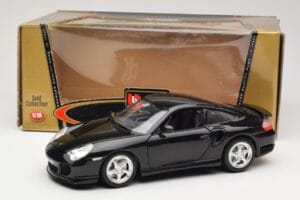 Porsche 911 996 Turbo Sort Bburago 1:18 3367 Metal — billede 8 af 8