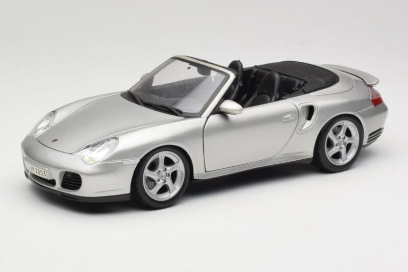 Porsche 911 996 Turbo Cabriolet Sølv Maisto 1:18 31660 Metal