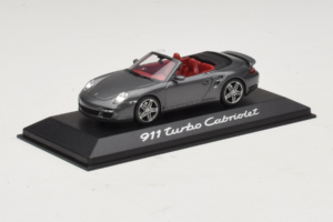 Porsche 911 997 Turbo Cabriolet Grey Metallic Minichamps 1:43 WAP02015218 Metal — billede 2 af 4