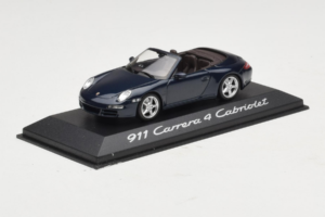 Porsche 911 997 Carrera 4 Cabriolet Mørkeblå Minichamps 1:43 WAP02015216-P1 Metal — billede 2 af 4