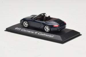 Porsche 911 997 Carrera 4 Cabriolet Mørkeblå Minichamps 1:43 WAP02015216-P1 Metal — billede 3 af 4