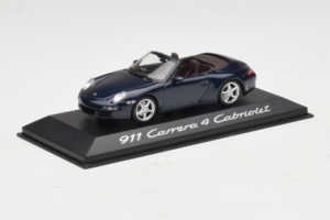 Porsche 911 997 Carrera 4 Cabriolet Mørkeblå Minichamps 1:43 WAP02015216-R1 Metal — billede 2 af 4