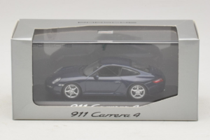 Porsche 911 997 Carrera 4 Dark Blue Metallic Minichamps 1:43 WAP02010016 Metal — billede 3 af 3