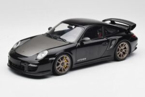 Porsche 911 997 GT2 RS Sort & Sølv Hjul Minichamps 1:18 100069401 Metal