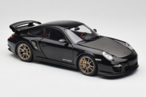 Porsche 911 997 GT2 RS Sort & Sølv Hjul Minichamps 1:18 100069401 Metal — billede 6 af 8