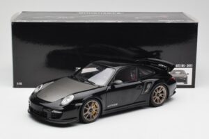 Porsche 911 997 GT2 RS Sort & Sølv Hjul Minichamps 1:18 100069401 Metal — billede 8 af 8