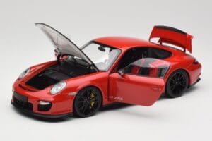 Porsche 911 997 GT2 RS Rød Med Sorte Fælge Minichamps 1:18 100069407 Metal — billede 2 af 8