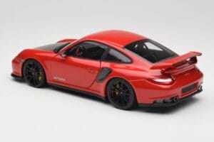 Porsche 911 997 GT2 RS Rød Med Sorte Fælge Minichamps 1:18 100069407 Metal — billede 7 af 8