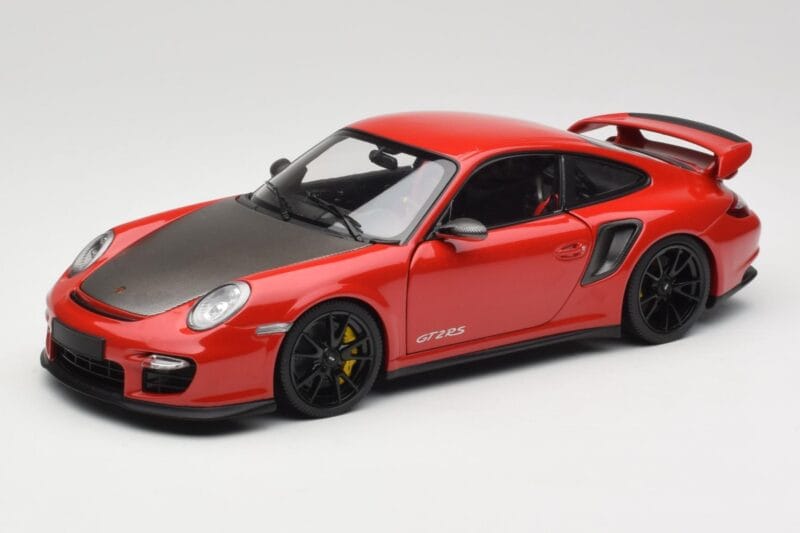Porsche 911 997 GT2 RS Rød Med Sorte Fælge Minichamps 1:18 100069407 Metal