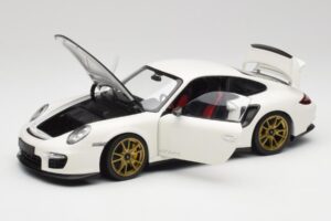 Porsche 911 997 GT2 RS Hvid & Guld Hjul Minichamps 1:18 100069406 Metal — billede 2 af 8
