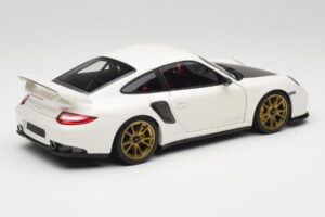 Porsche 911 997 GT2 RS Hvid & Guld Hjul Minichamps 1:18 100069406 Metal — billede 3 af 8
