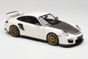 Porsche 911 997 GT2 RS Hvid & Guld Hjul Minichamps 1:18 100069406 Metal — billede 6 af 8
