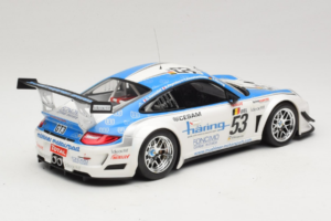 Porsche 911 997 GT3 R #53 Muhlner Motorsport P-Y. Vannelet / U. Peyroles Class Winners 24 Hours of Spa 2010 Minichamps 1:18 1 — billede 2 af 6