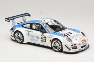 Porsche 911 997 GT3 R #53 Muhlner Motorsport P-Y. Vannelet / U. Peyroles Class Winners 24 Hours of Spa 2010 Minichamps 1:18 1 — billede 4 af 6