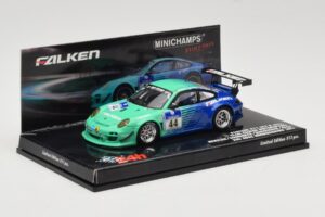 Porsche 911 997 GT3 R #44 Team Falken S. Henzler / P. Dumbreck / M. Ragginger / S. Asch 24 Hours Nurburgring 2011 Minichamps  — billede 2 af 4