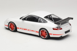 Porsche 911 996 GT3 RS Hvid Rød Stribe Minichamps 1:18 155062020 Metal — billede 5 af 6