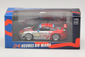 Porsche 911 997 GT3 RSR #80 J. Bergmeister / S. Neiman / D. Law 24 Hours of Le Mans 2009 Minichamps 1:43 400096980 Metal — billede 4 af 4