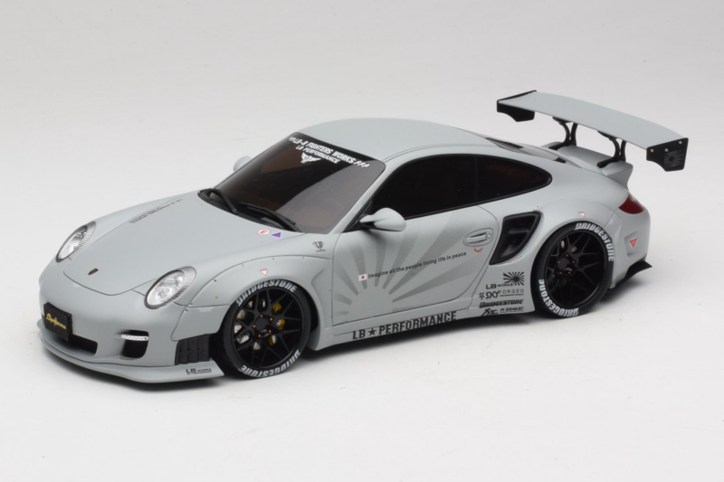 Porsche 911 997 Liberty Walk Grå GT Spirit 1:18 GT126 Resin