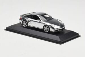 Porsche 911 997 Turbo Chrome Silver Minichamps 1:43 WAP02060816-R Metal — billede 3 af 5