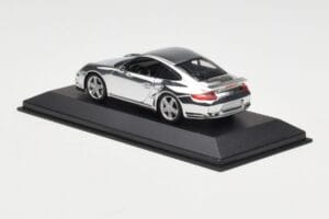 Porsche 911 997 Turbo Chrome Silver Minichamps 1:43 WAP02060816-R Metal — billede 4 af 5