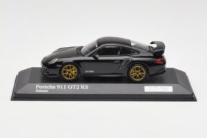 Porsche 911 997.2 GT2 RS Sort med Gyldne Fælge Minichamps 1:43 400069402 Metal