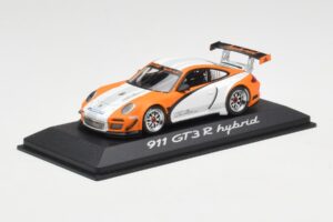 Porsche 911 GT3 R Hybrid 997.2 Presentation White Orange Minichamps 1:43 WAP0201170B Metal — billede 2 af 4