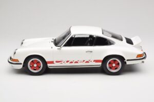 Porsche 911 Carrera RS 2.7 Grand Prix White With Red Norev 1:12 127514 Metal — billede 3 af 6