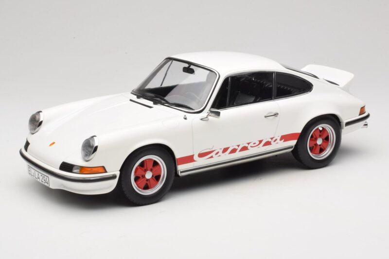 Porsche 911 Carrera RS 2.7 Grand Prix White With Red Norev 1:12 127514 Metal