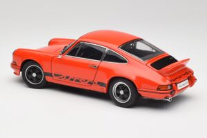 Porsche 911 Carrera RS 2.7 Orange & Sorte Striber AUTOart 1:18 78054 Metal — billede 7 af 8