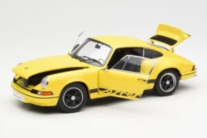Porsche 911 Carrera RS 2.7 Gul AUTOart 1:18 78053 Metal — billede 2 af 8