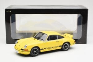 Porsche 911 Carrera RS 2.7 Gul AUTOart 1:18 78053 Metal — billede 8 af 8