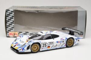 Porsche 911 GT1 #25 Porsche AG U. Alzen / J. Muller / B. Wollek 24 Hours of Le Mans 1998 Maisto 1:18 56052 Metal — billede 8 af 8