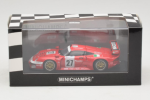 Porsche 911 GT1 #27 BMS Scuderia Italia 24 Hours of Le Mans 1997 Minichamps 1:43 430976627 Metal — billede 4 af 4